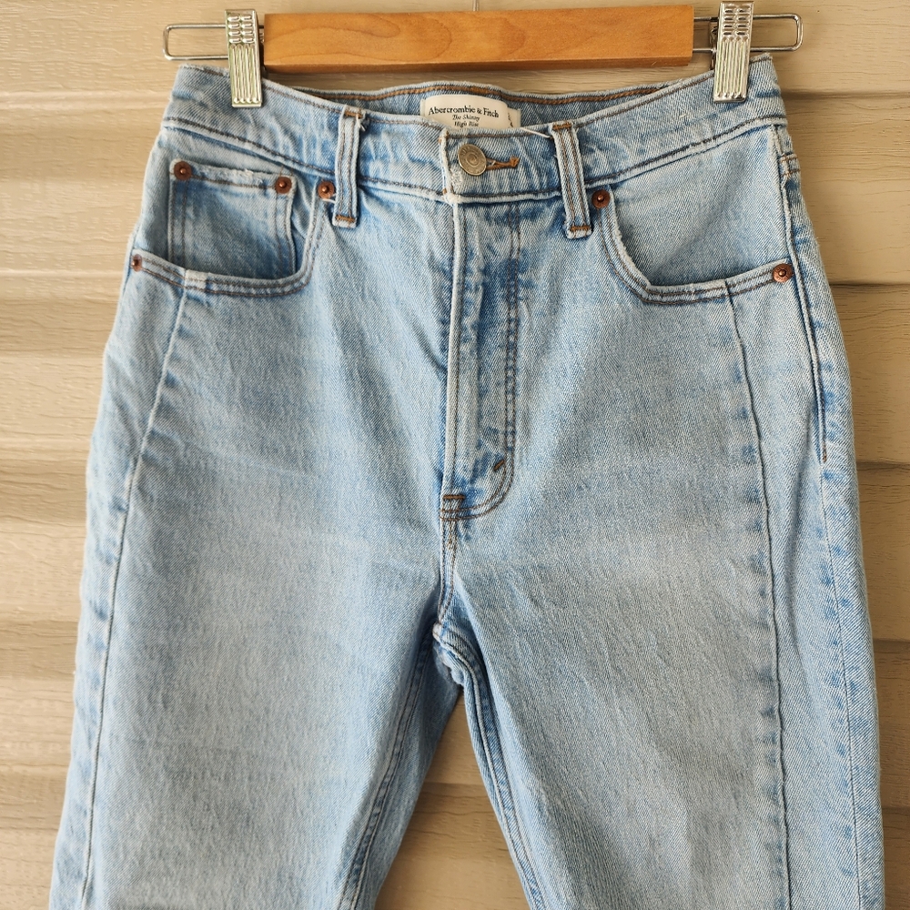 Abercrombie and Fitch the skinny high rise jeans size 27 - Picture 5 of 11